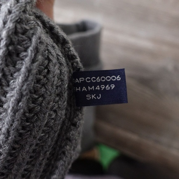 GH BASS & CO GREY MOCK NECK BUTTON UP SWEATER MENS SIZE S 22X26 - Picture 7 of 8